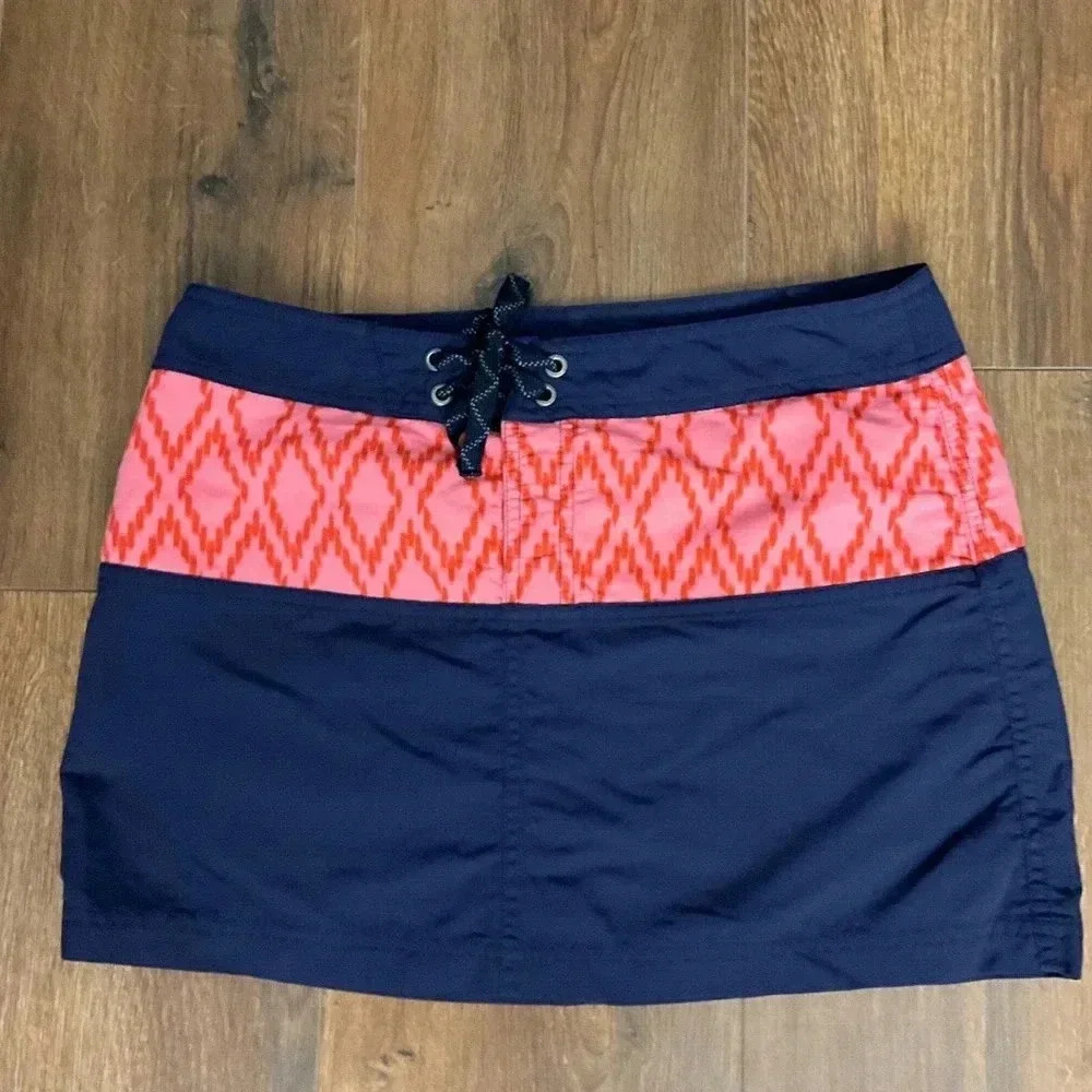 Patagonia Size 2 Skirt Tie Up‎ Athletic Navy Blue Skirt